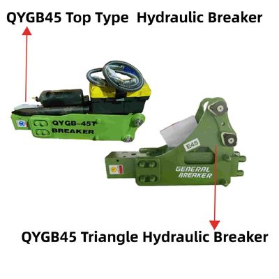 QYGB45 Tipo superiore / Triangolo Hydraulic Breaker 45 Cisel per lavori di costruzione