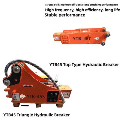YTB45 Top Type / Triangle Hydraulic Breaker 45 Chisel Suit 1,2-3,0 Ton